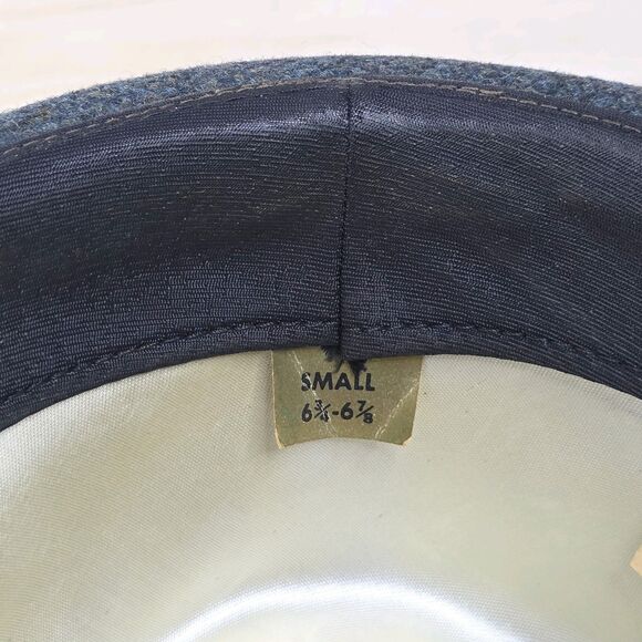 Vintage Tweed Wool Towncraft Fedora Hat Gray Size Small 6 3/4 - 6 7/8 - Picture 9 of 13